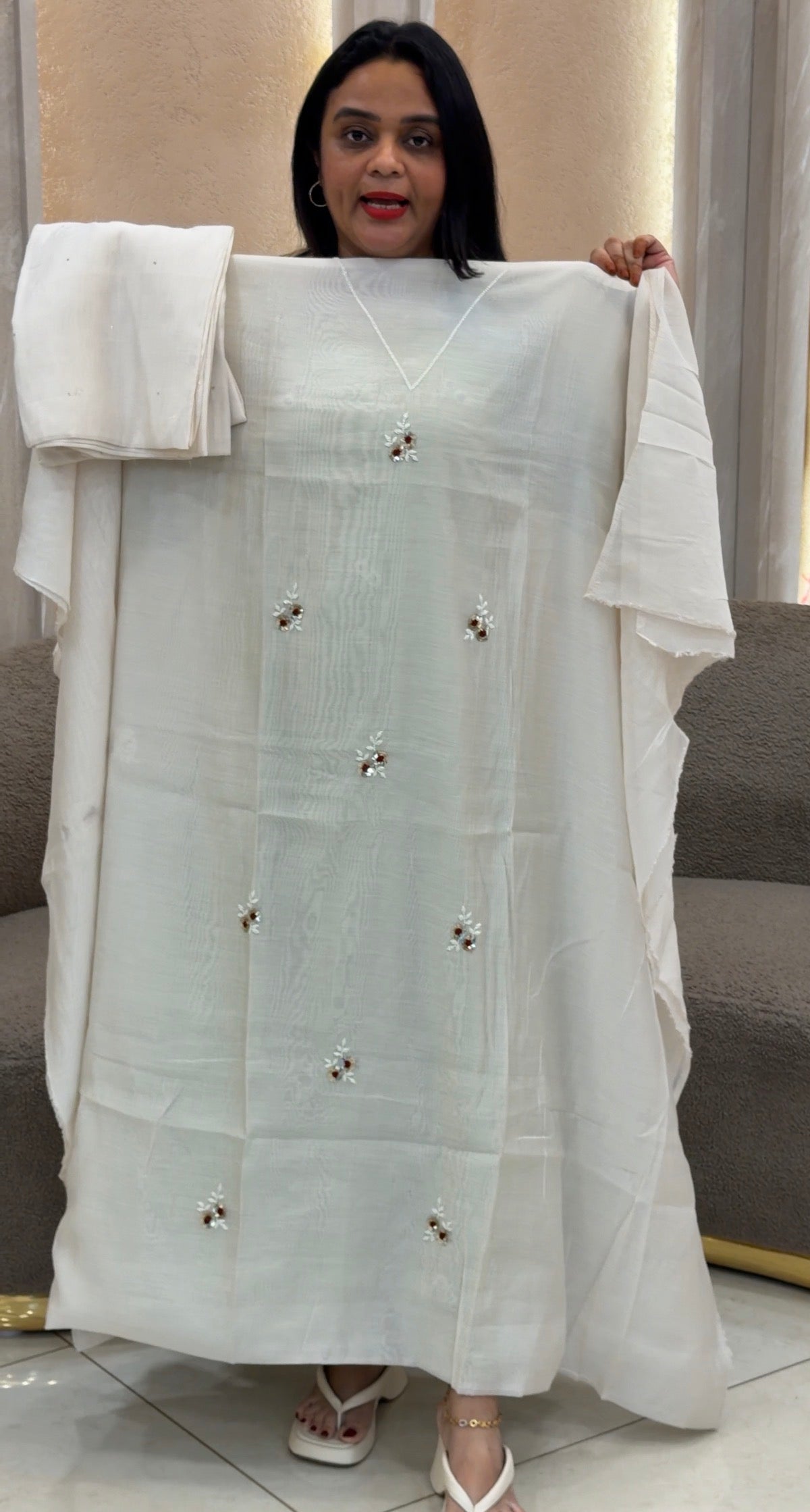 MUL CHANDERI  UNSTITCHED SALWAR SUITS - IHA 35603