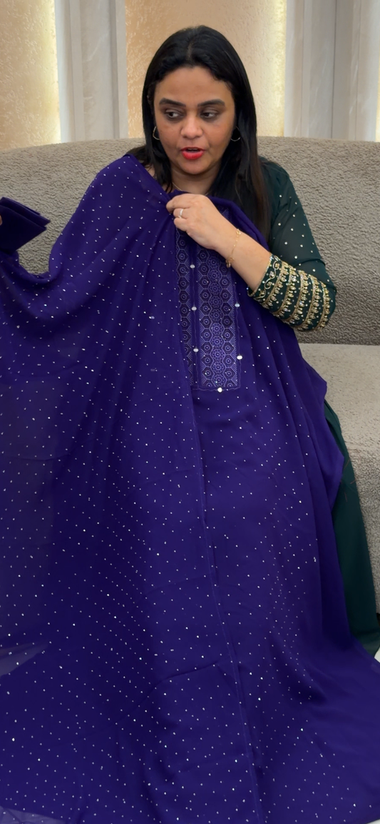 FAUX GEORGETTE UNSTITCHED SALWAR SUITS - IHA 33242