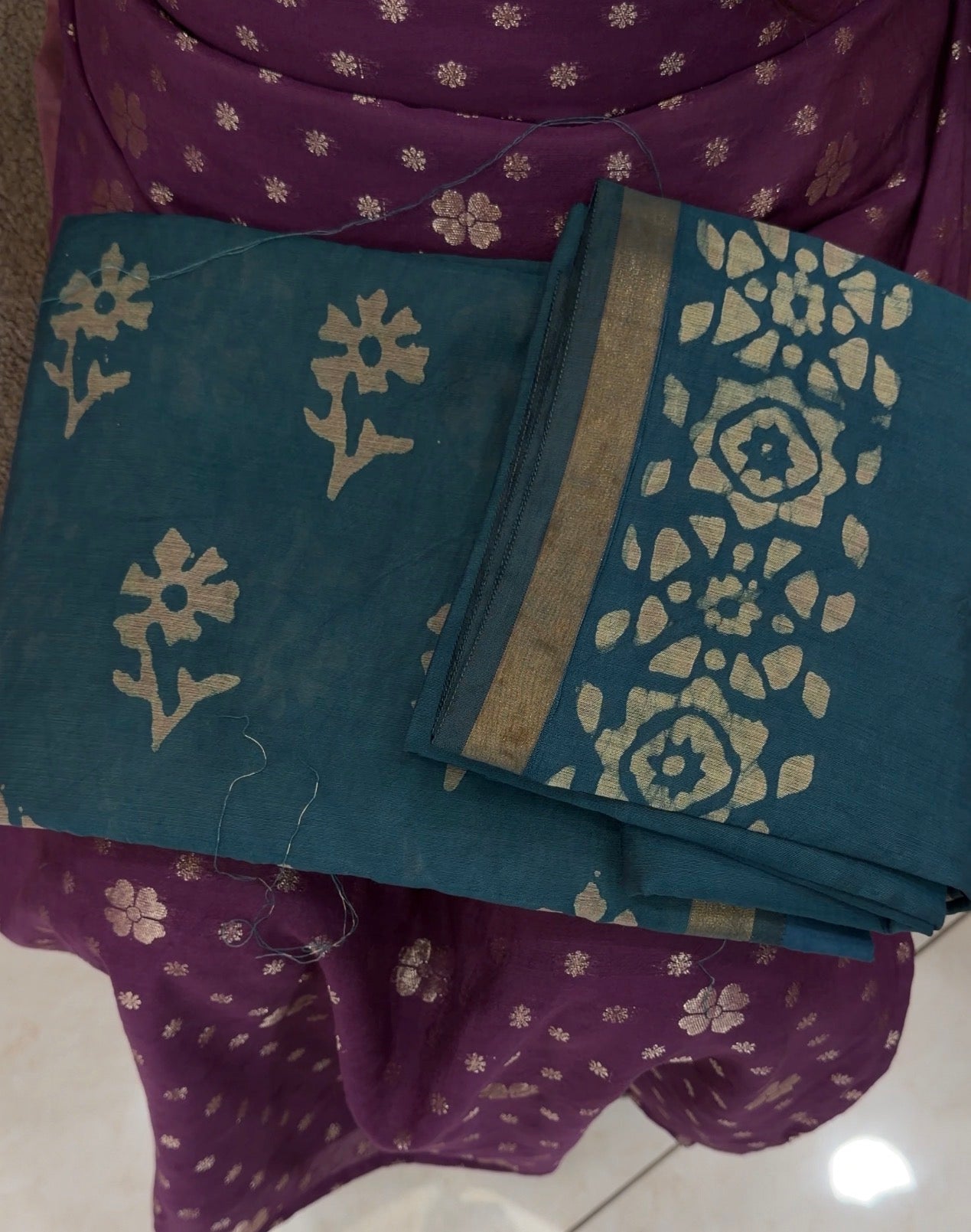 BATIK PRINTED UNSTITCHED SALWAR SUITS - IHA 32858