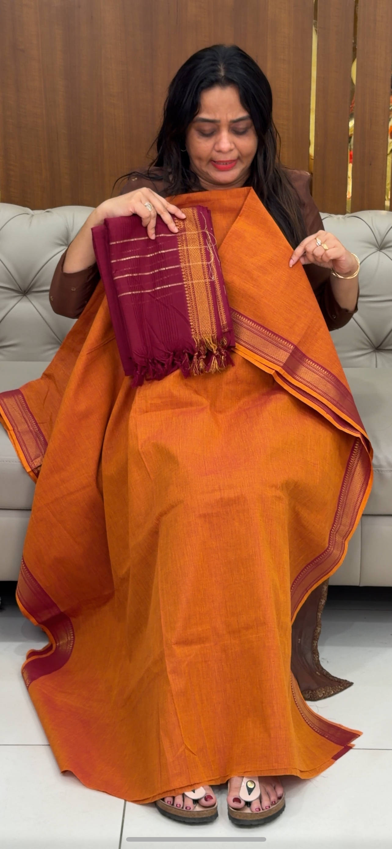 HANDLOOM COTTON UNSTITCHED SALWAR SUITS - IHA 29287