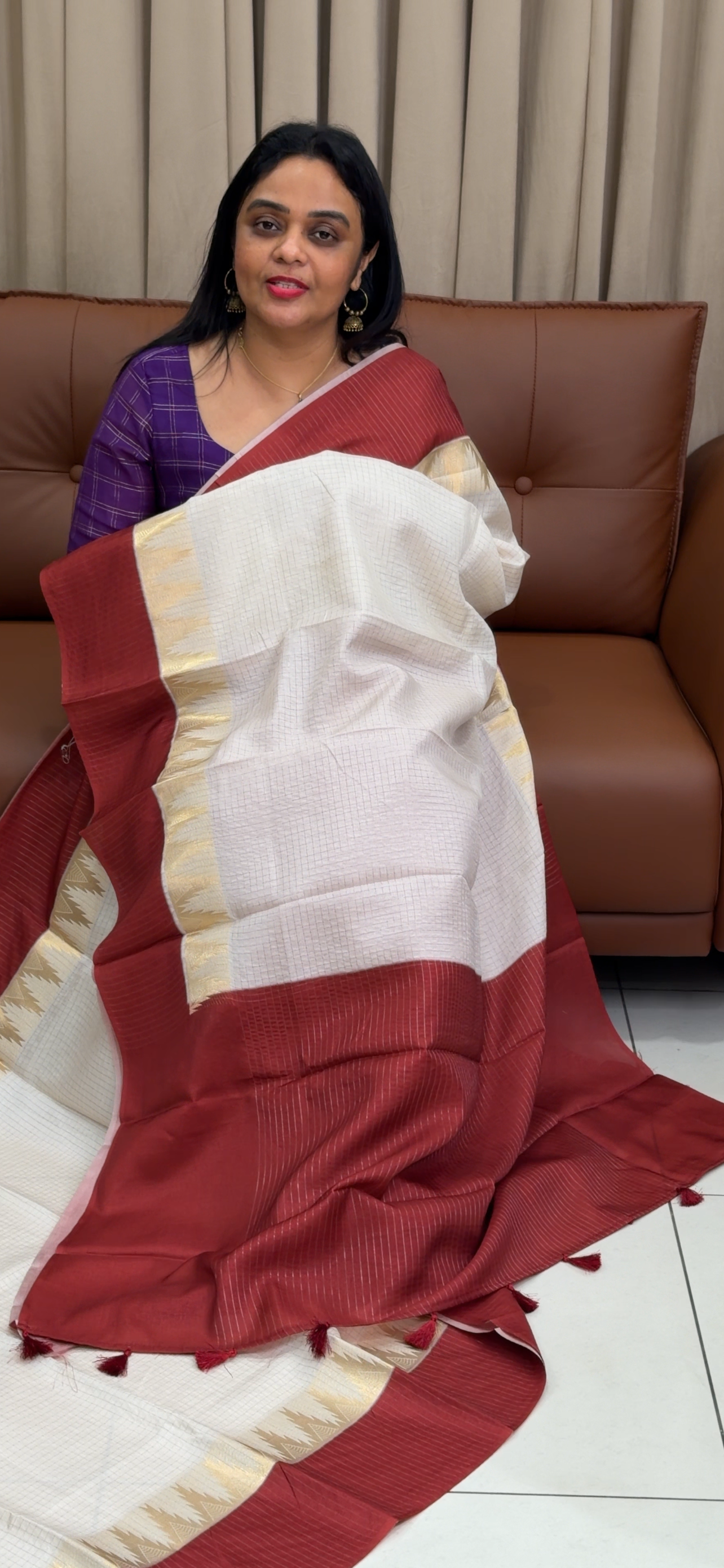SEMI TUSSUR SAREES - IHA 33875