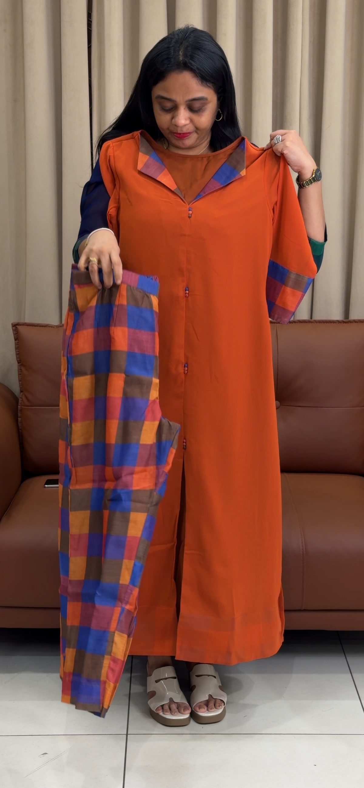 IHA'S IN-HOUSE CHANDERI TOP AND BOTTOM - IHA 35710