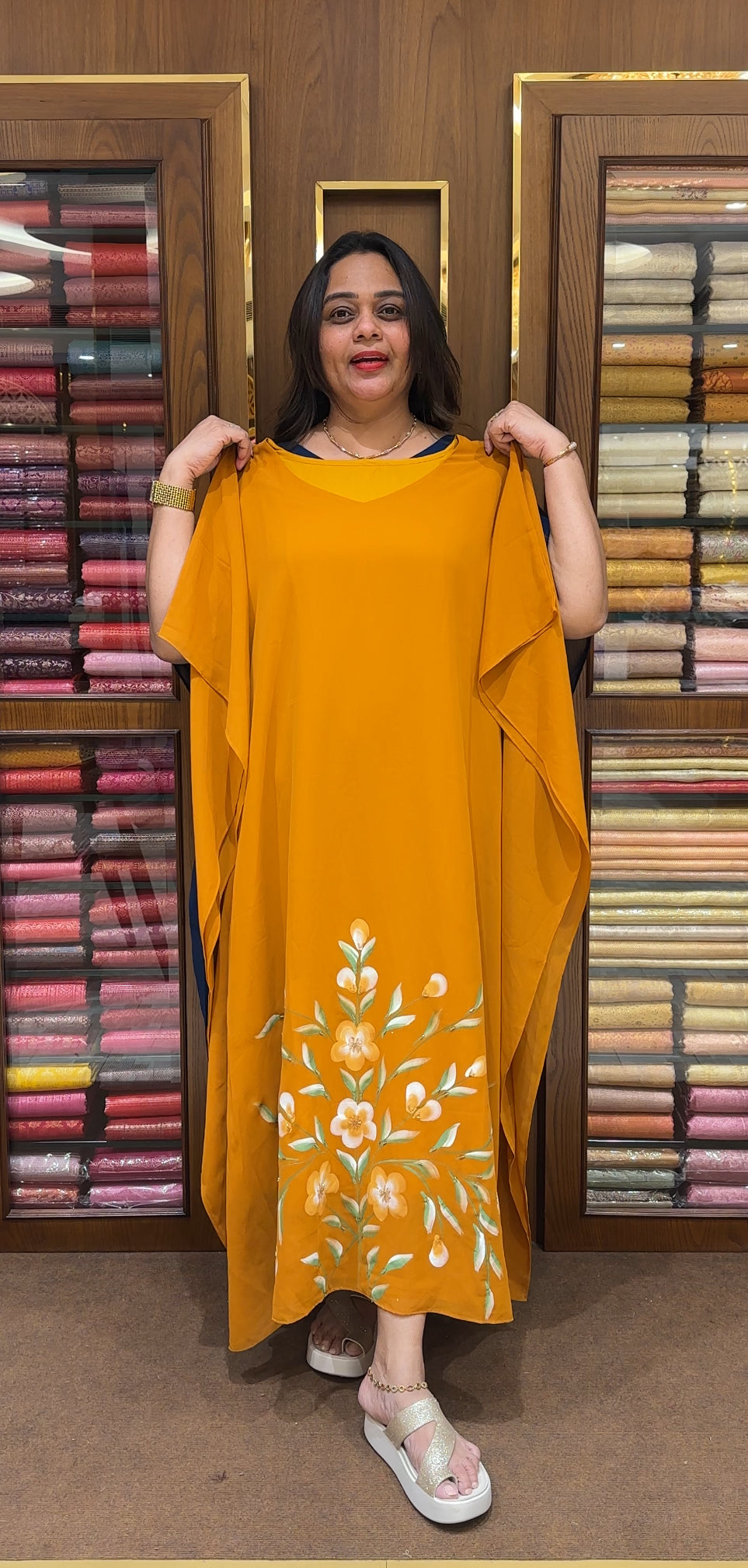 HAND PAINTED KAFTAN TOPS - IHA 24307