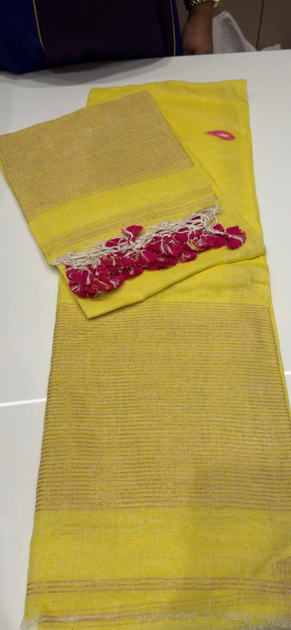 LINEN JAMDANI UNSTITCHED SALWAR -  IHA 35446