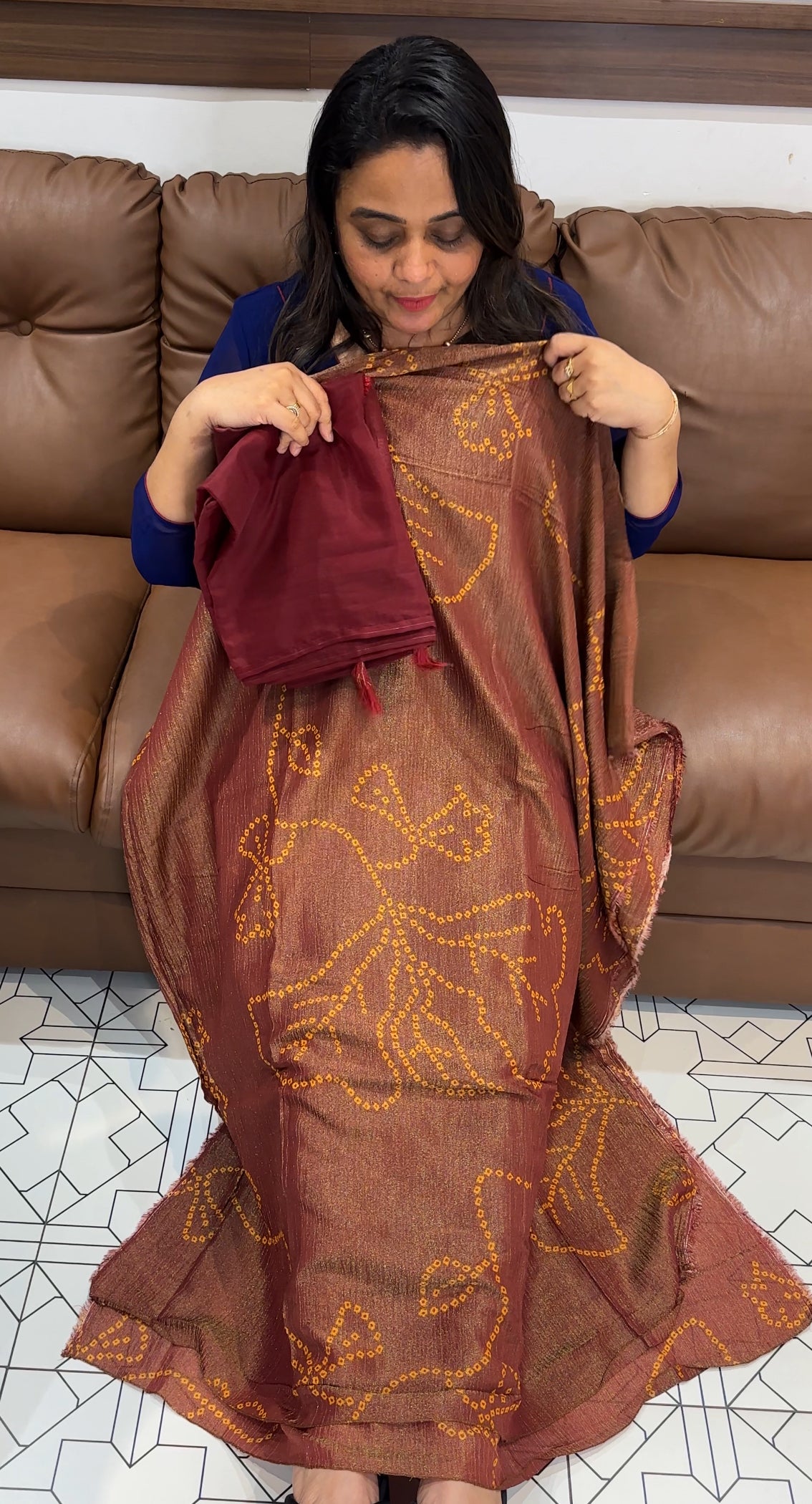 CRUSHED TISSUE UNSSTITCHEED SALWAR SUITS - IHA 27890