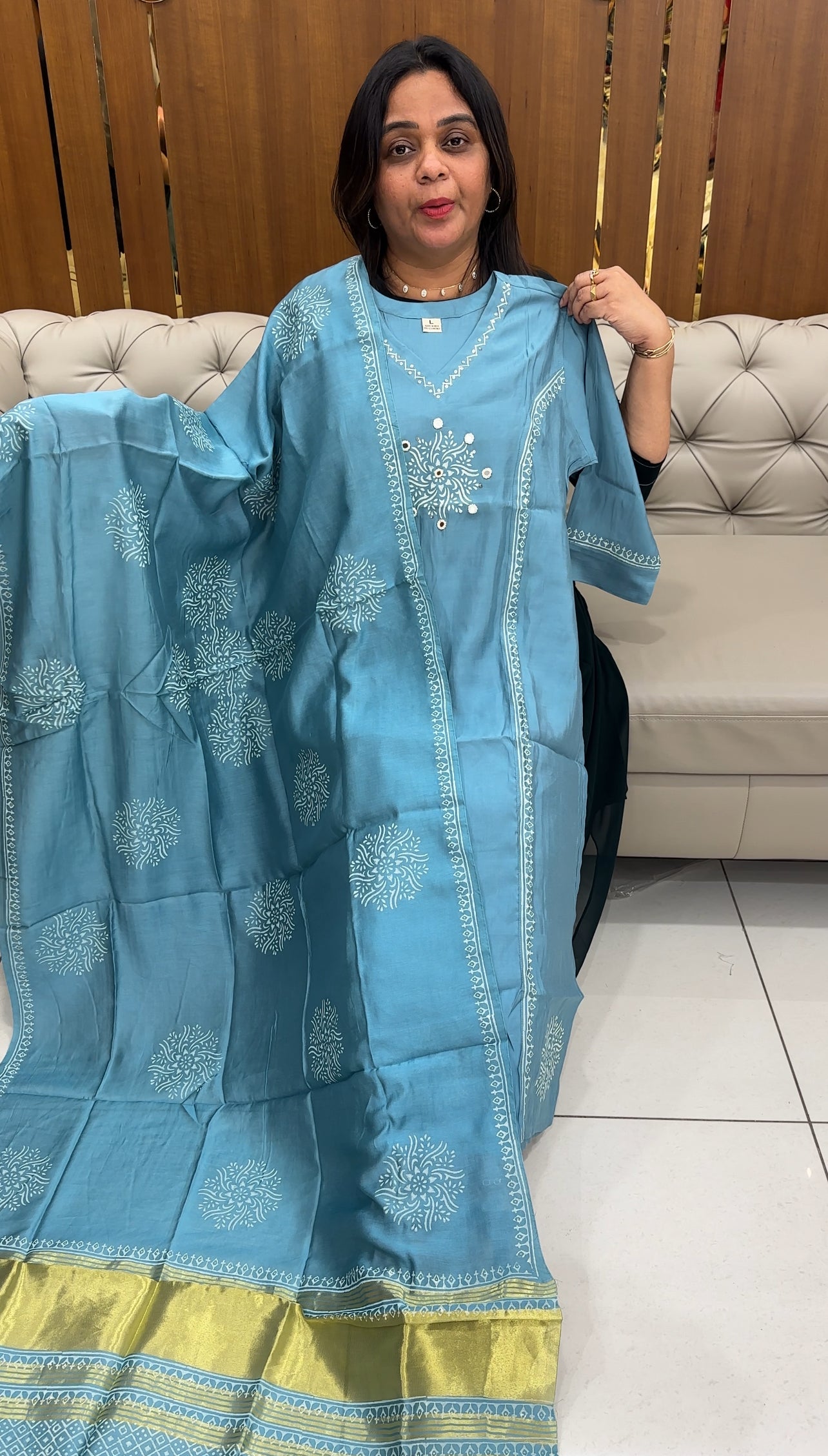 FORWARD MUL CHANDERI TOP, BOTTOM AND DUPATTA - IHA 28342