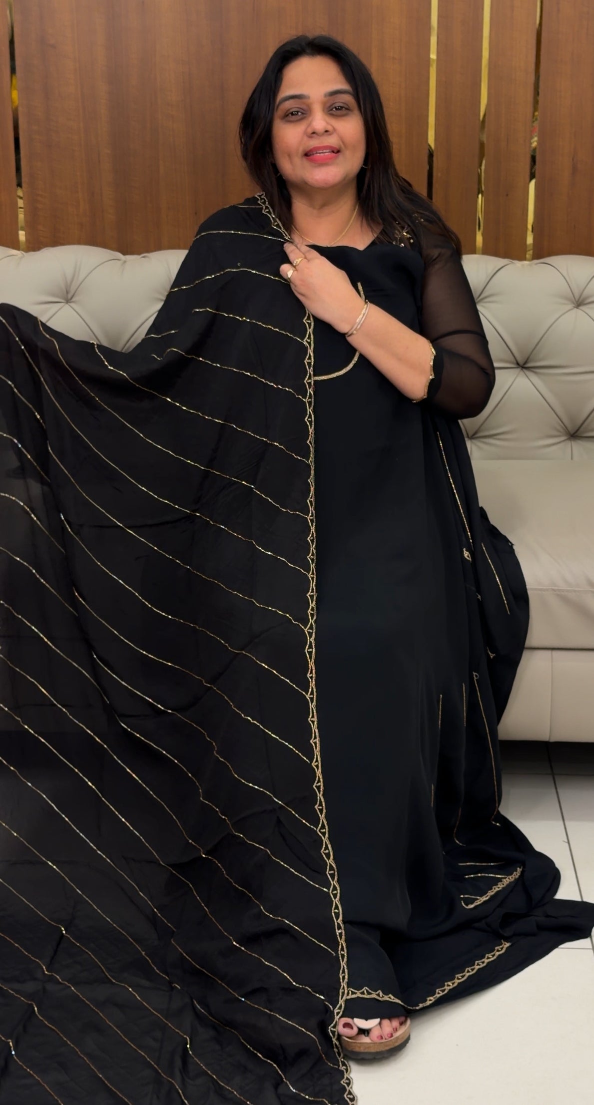 CRAPE SILK UNSTITCHED SALWAR SUITS - IHA 29048