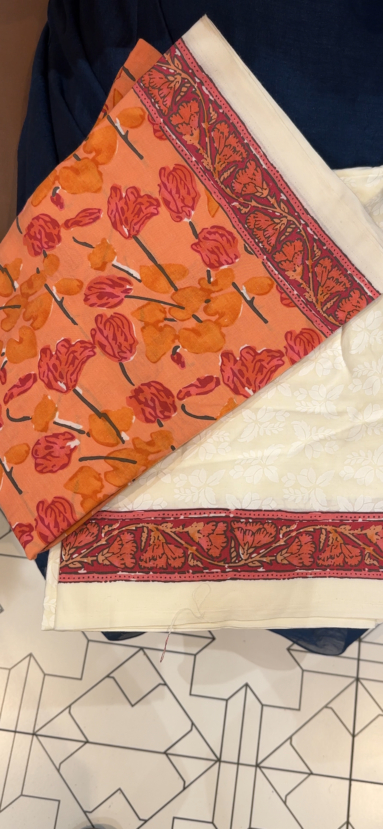 COTTON UNSTITCHED SALWAR SUITS - IHA 32882
