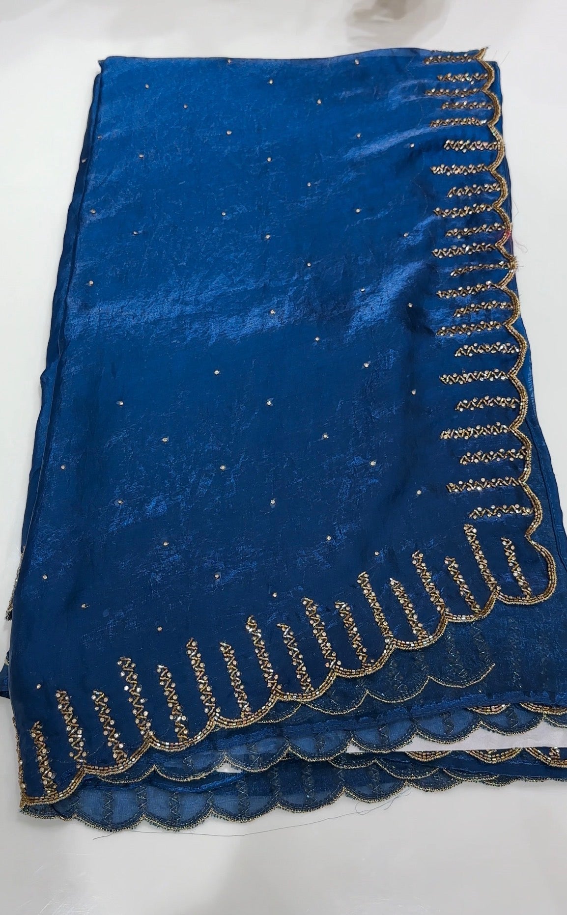 HAND WORKED VELVET SAREES - IHA 31623