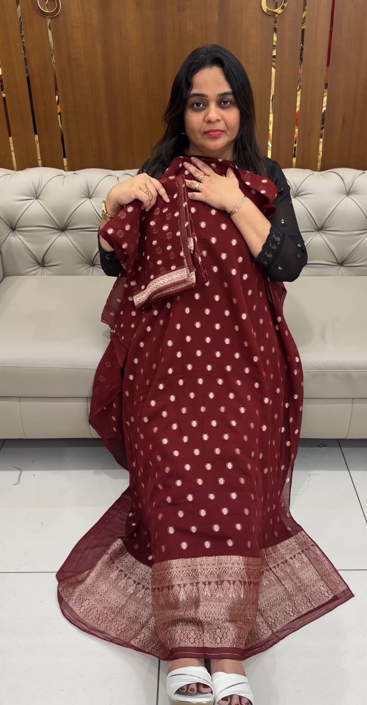 BANARASI UNSTITCHED SALWAR SUITS - IHA 28863