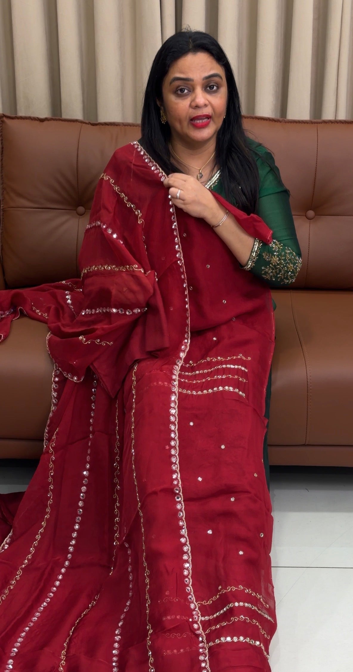 VISCOSE ORGANZA UNSTITCHED SALWAR SUITS - IHA 33827
