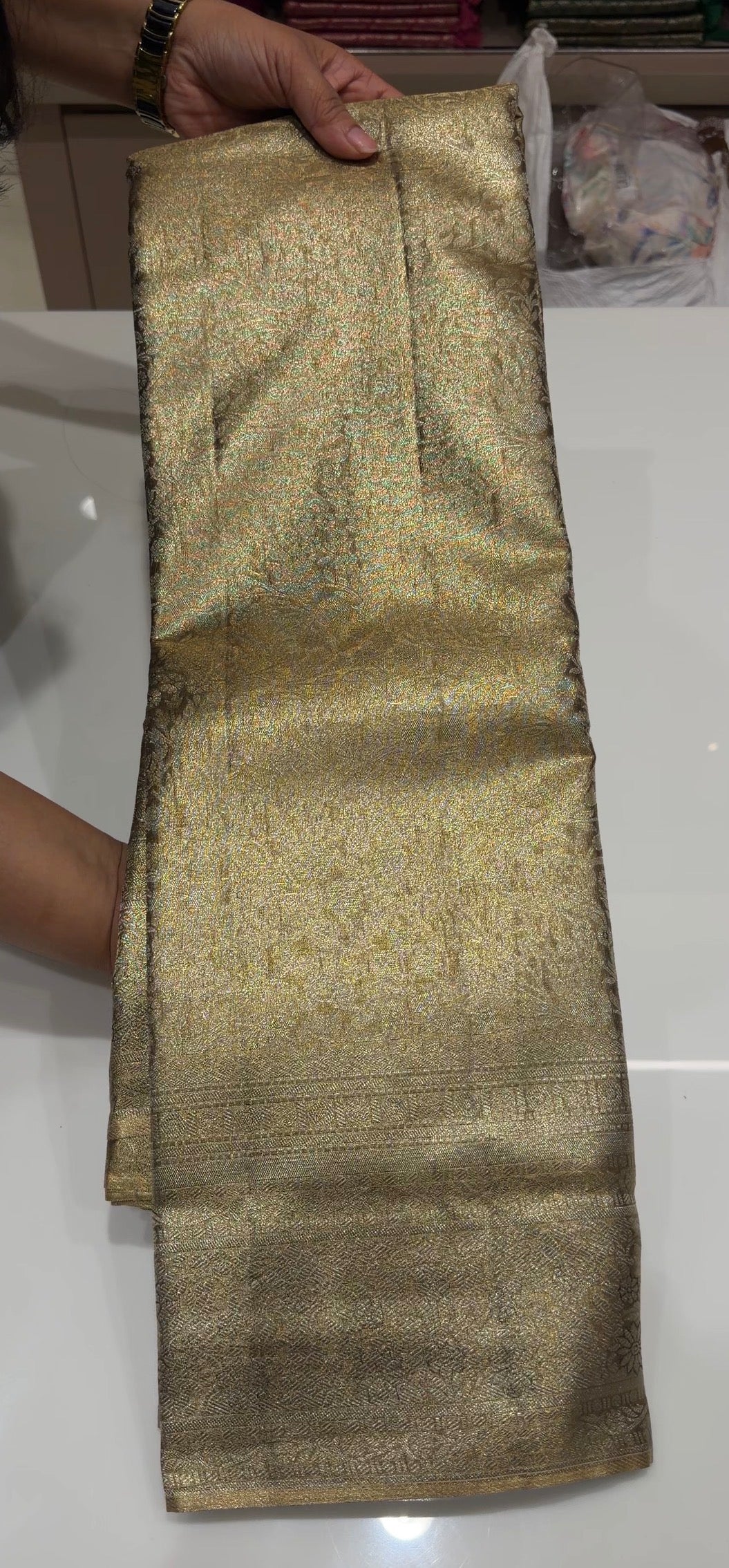SEMI TISSUE SAREES - IHA 35821