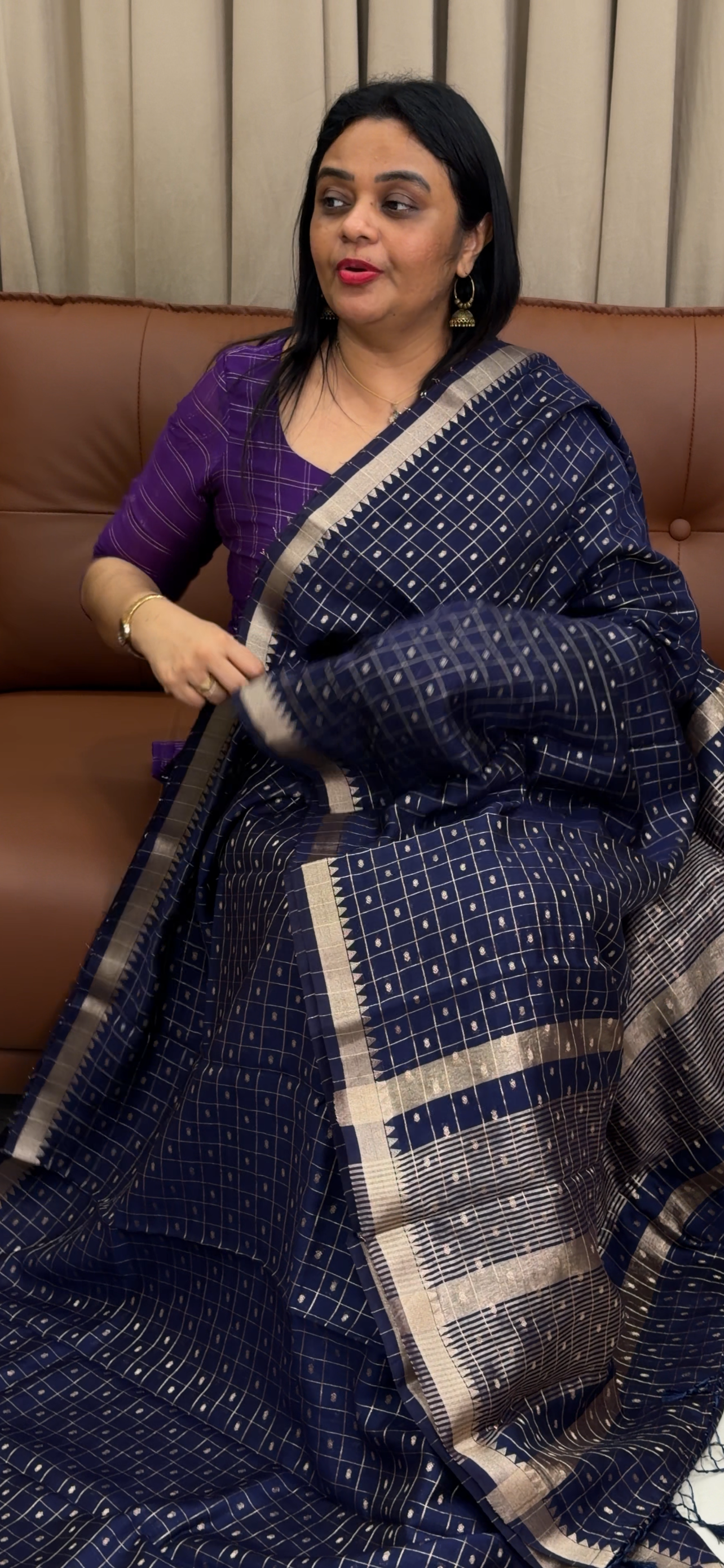 MUL CHANDERI SAREES - IHA 33876