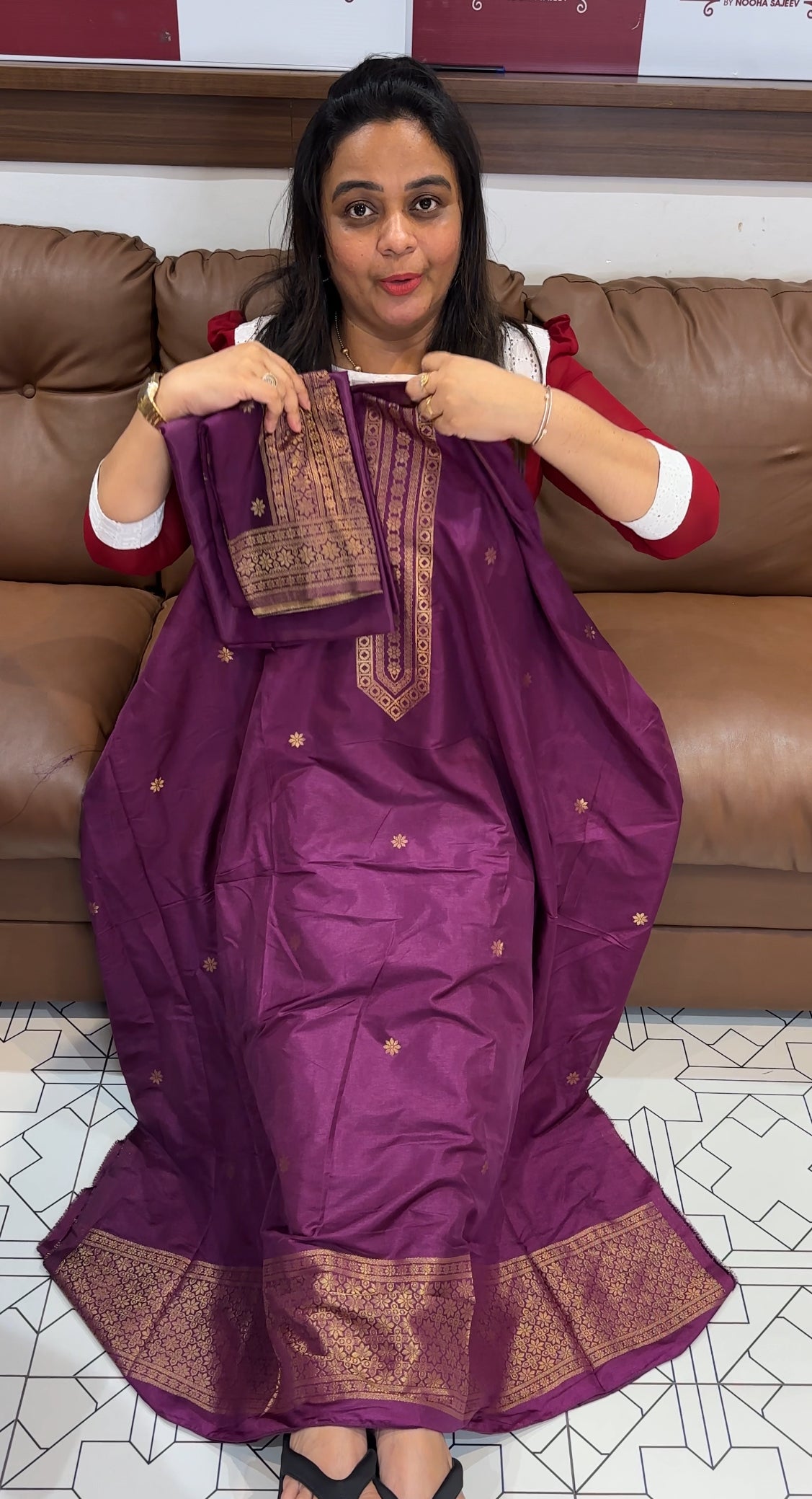 SEMI BANARASI UNSTITCHED SALWAR SUITS - IHA 27848