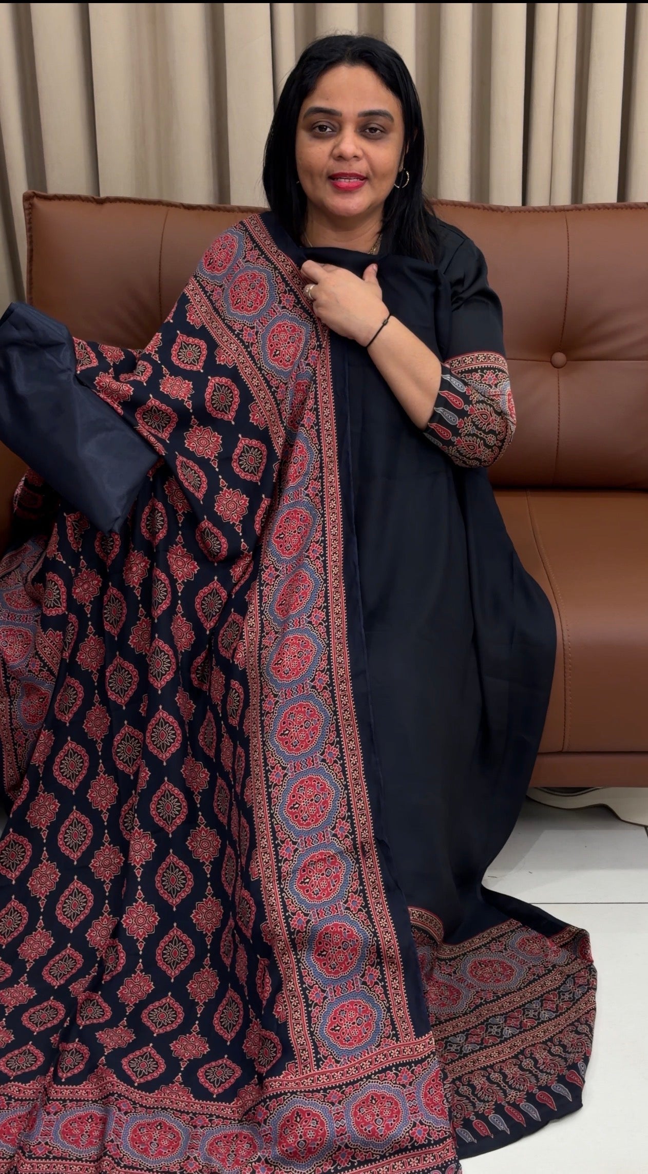 FORWARD AJRAKH PRINTED UNSTITCHED SALWAR SUITS - IHA 34225