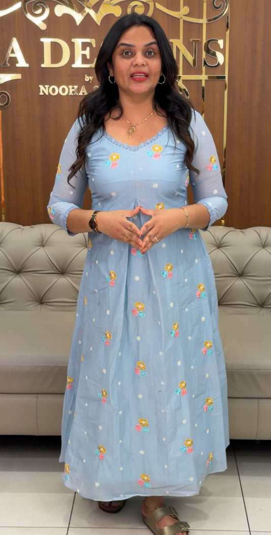 IHA'S IN-HOUSE MUL CHANDERI ALINE TOPS - IHA 30835