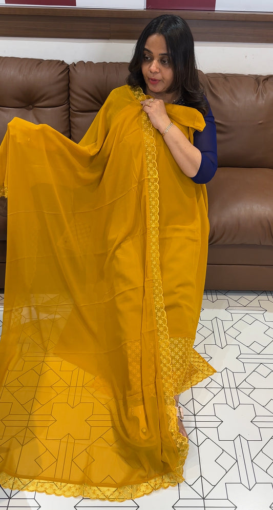 FAUX GEORGETTE UNSTITCHED SALWAR  SUITS - IHA 28092