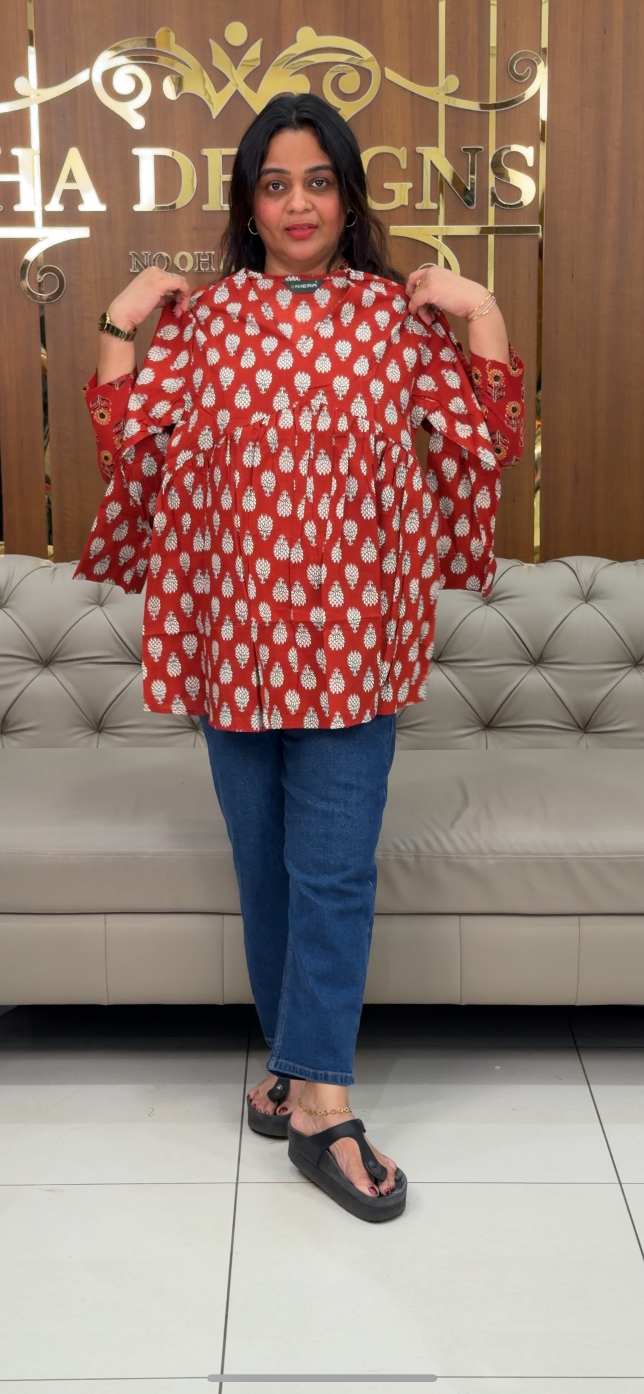 PRINTED SHORT TOPS - IHA 29399