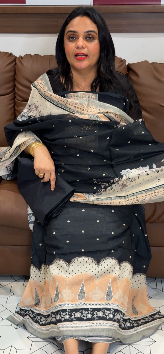 MUL MUL COTTTON UNSTITCHED SALWAR SUITS - IHA 33111