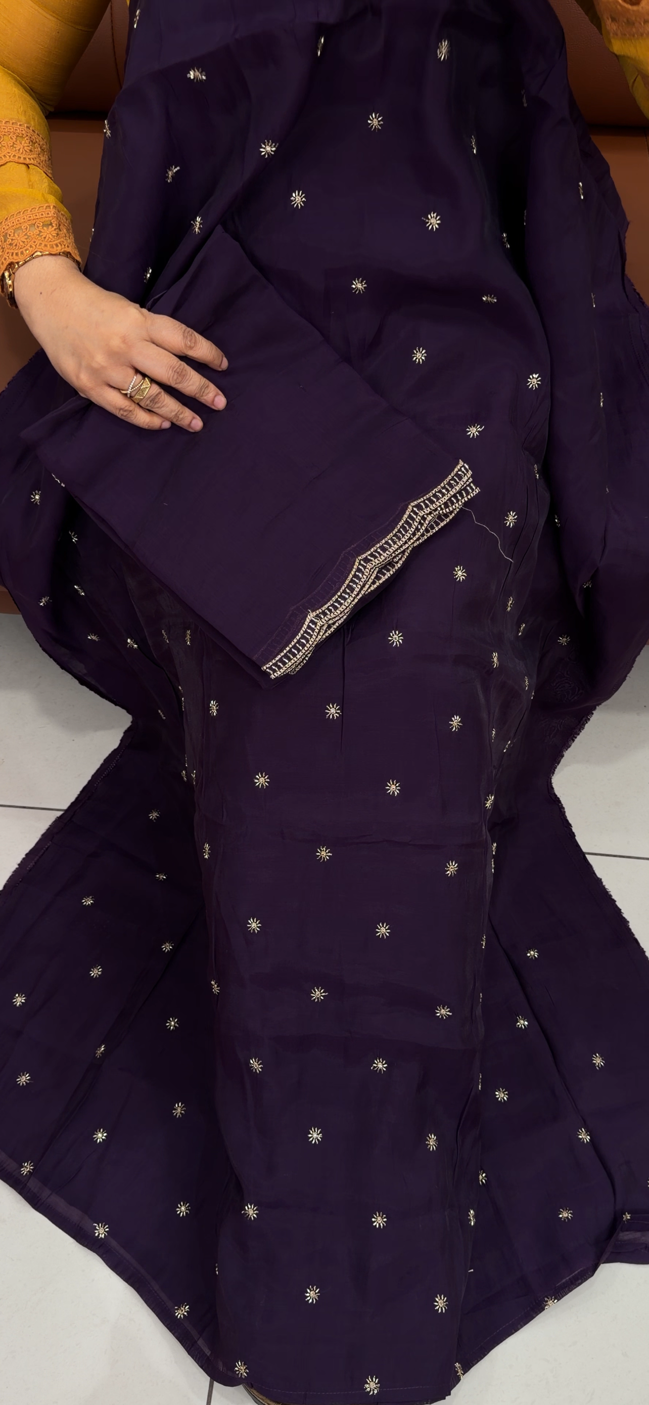 MUL CHANDERI UNSTITCHED SALWAR SUITS - IHA 33483