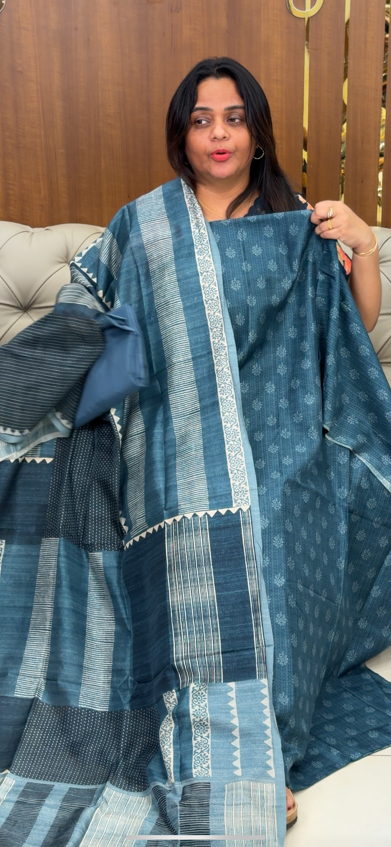 SEMI RAW SILK PRINTED UNSTITCHED SALWAR SUITS - IHA 28976