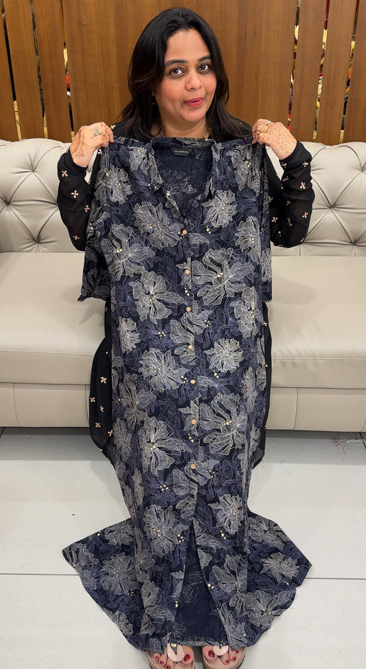 PRINTED LONG A-LINE TOPS - IHA 27510
