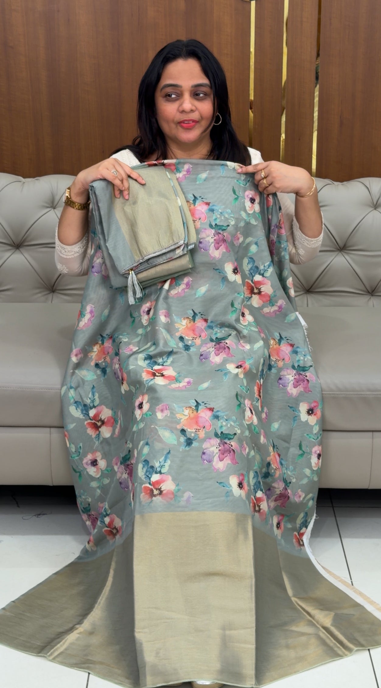 PRINTED UNSTITCHED SALWAR SUITS - IHA 29305