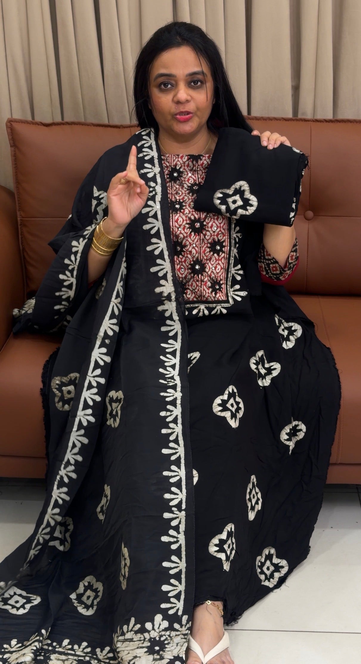 BATIK PRINTED UNSTITCHED SALWAR SUTS - IHA 34966