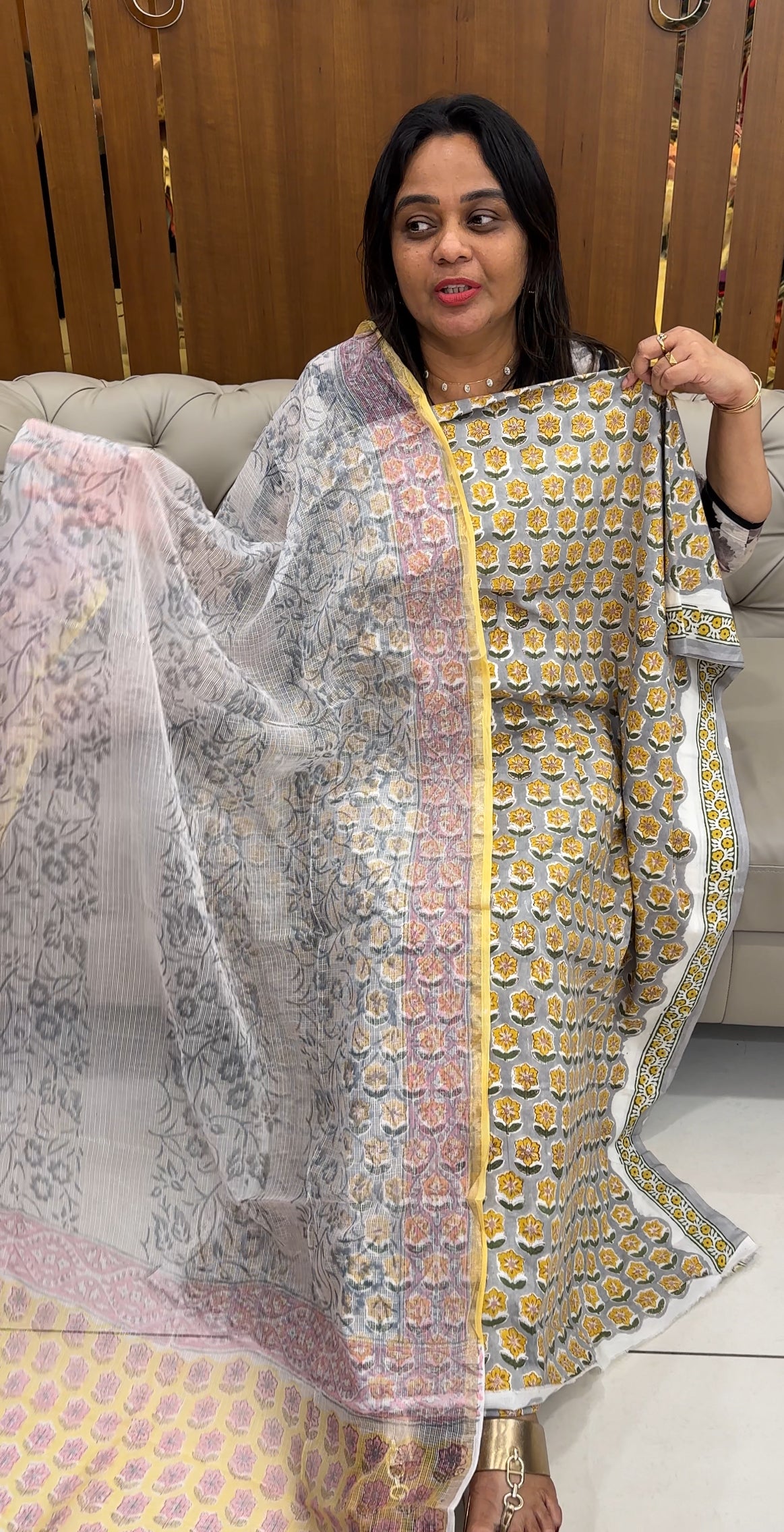 PRINTED COTTON UNSTITCHED SALWAR SUITS - IHA 28645