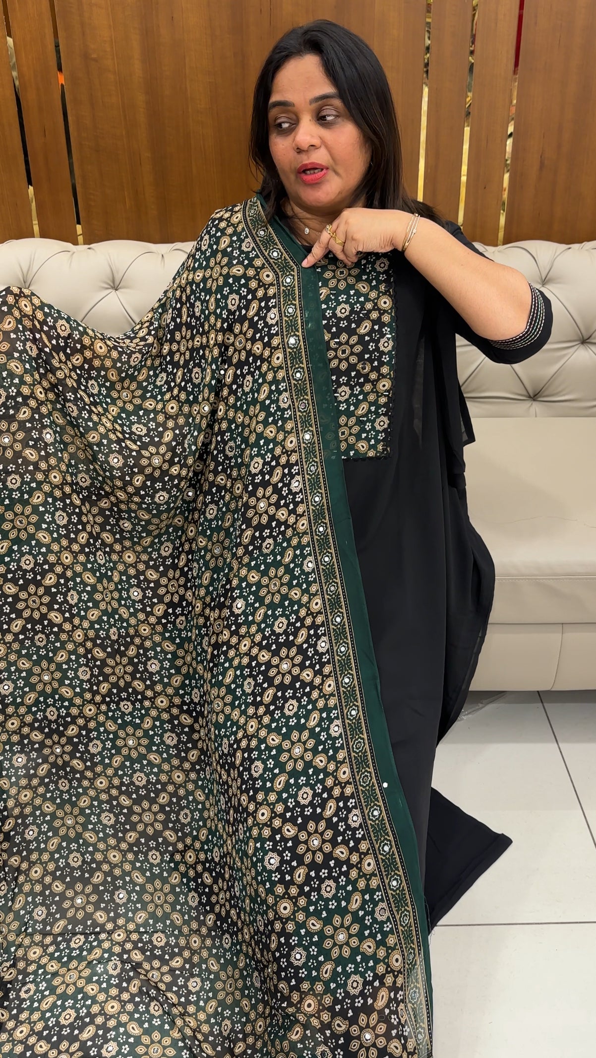 FAUX GEORGETTE UNSTITCHED SALWAR SUITS - IHA 33268