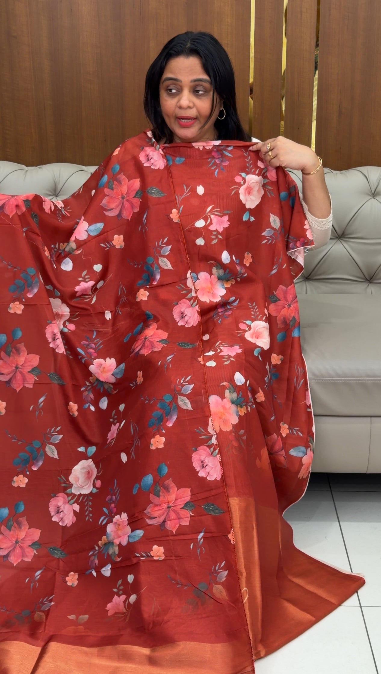 PRINTED UNSTITCHED SALWAR SUITS - IHA 29305