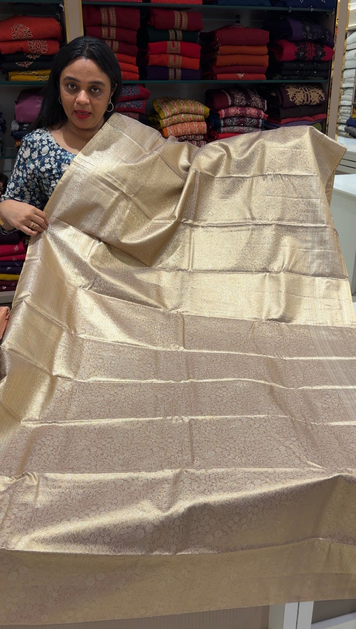 SEMI TISSUE SAREES - IHA 35821