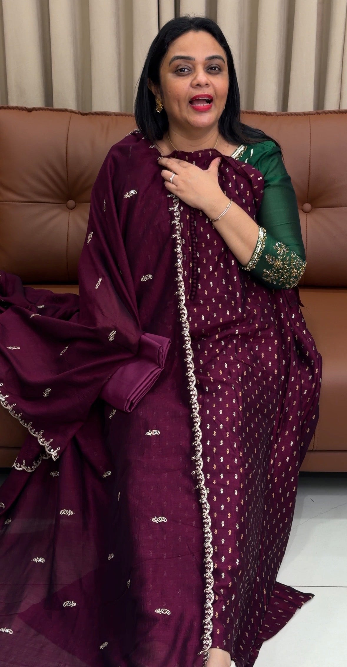 SEMI RAW SILK UNSTITCHED SALWAR SUITS - IHA 33828