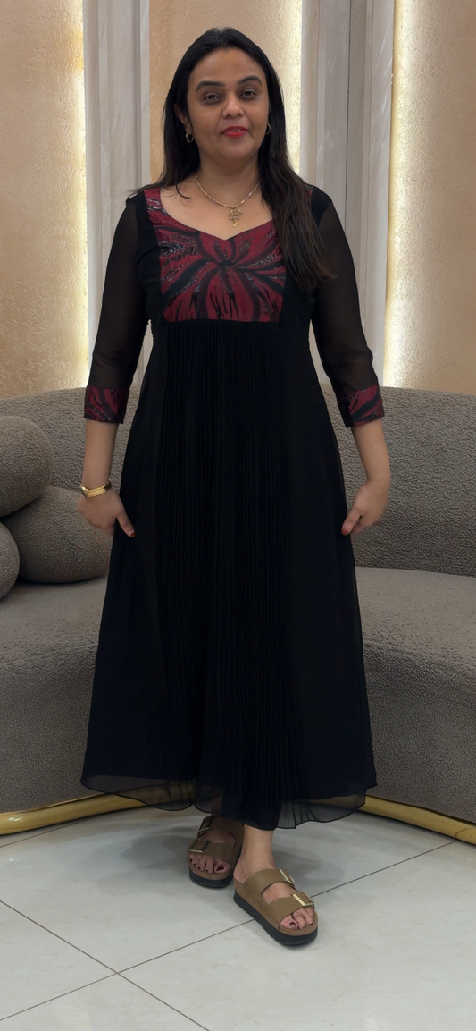 IHA'S IN-HOUSE GEORGETTE ALINE TOPS - IHA 33045