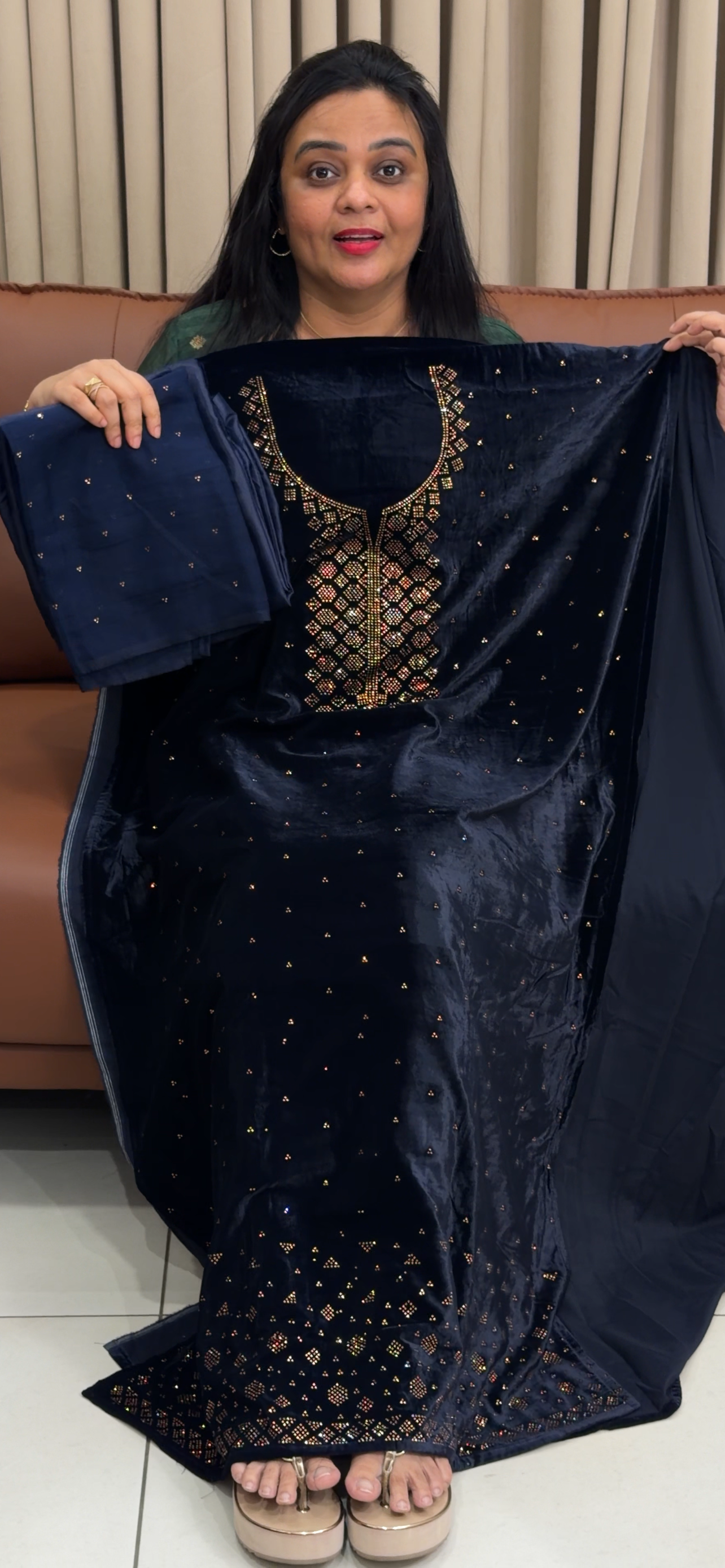 OFFER UNSTITCHED SALWAR SUITS - IHA 34809