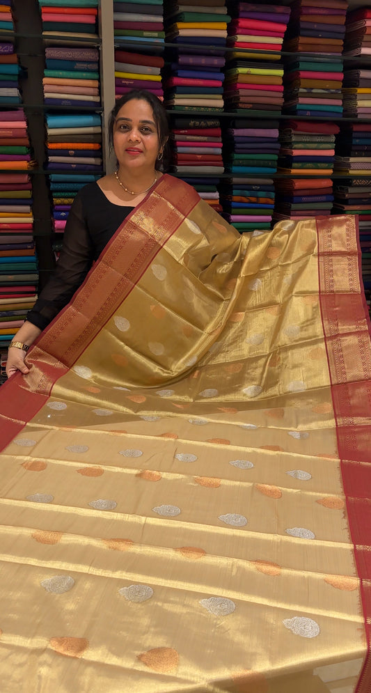SEMI TISSUE SILK SAREES - IHA 26562