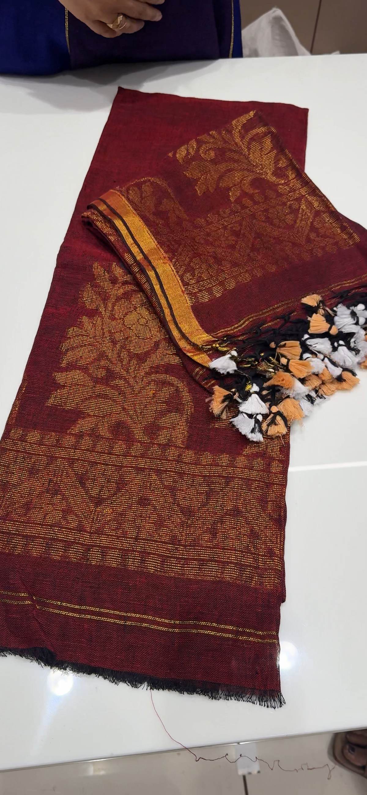 LINEN JAMDANI UNSTITCHED SALWAR -  IHA 35446