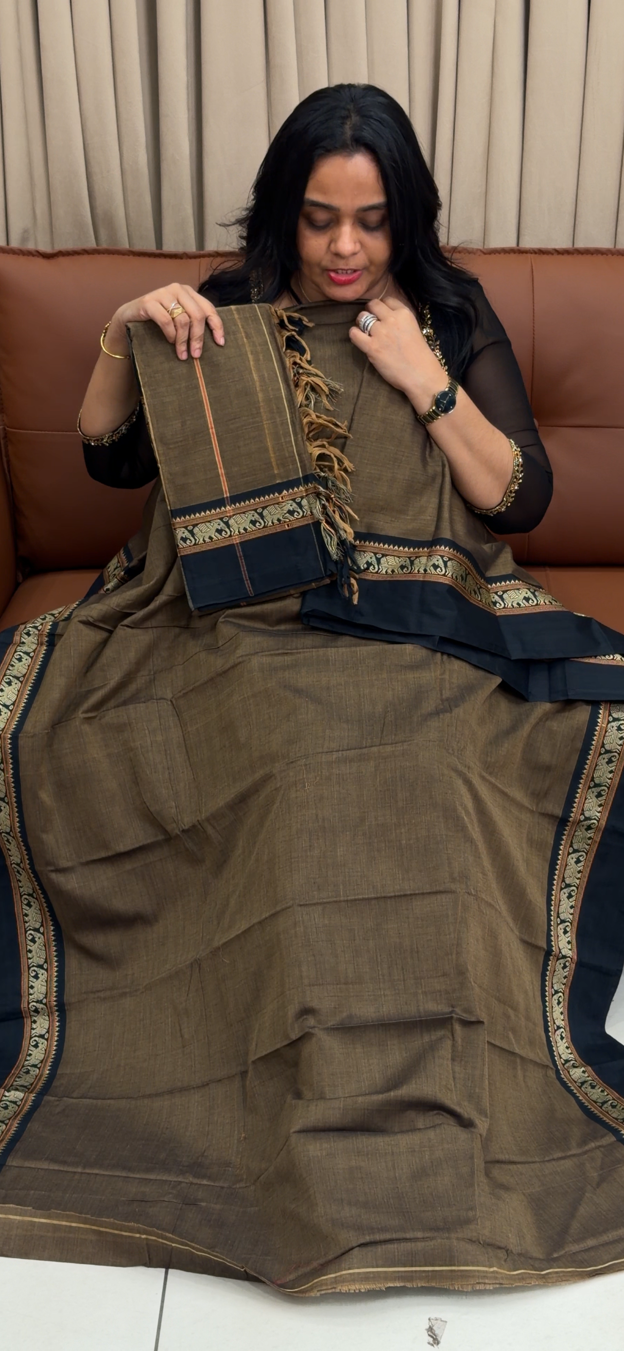 HANDLOOM COTTON UNSTITCHED SALWAR SUITS - IHA 35044