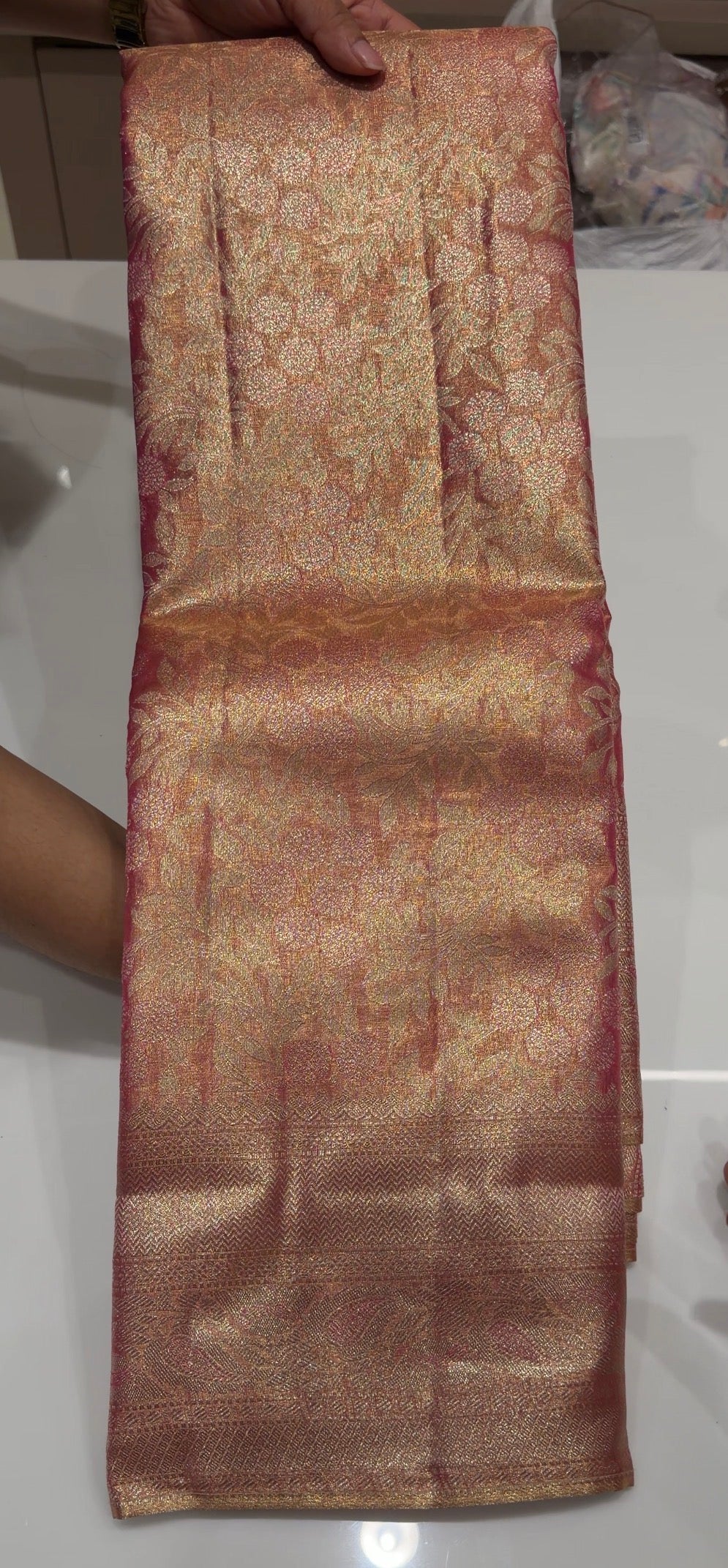 SEMI TISSUE SAREES - IHA 35821