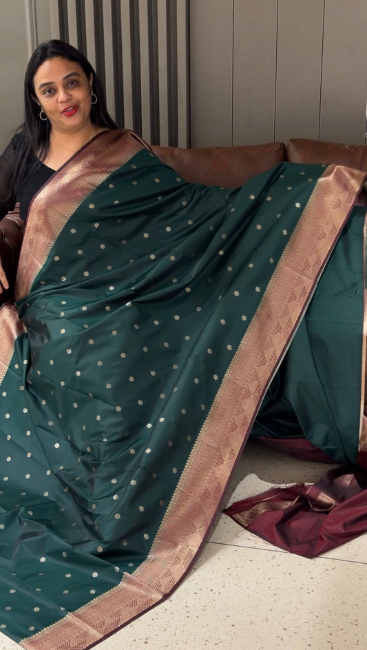 SEMI KANCHIPURAM SILK SAREES - IHA 33259