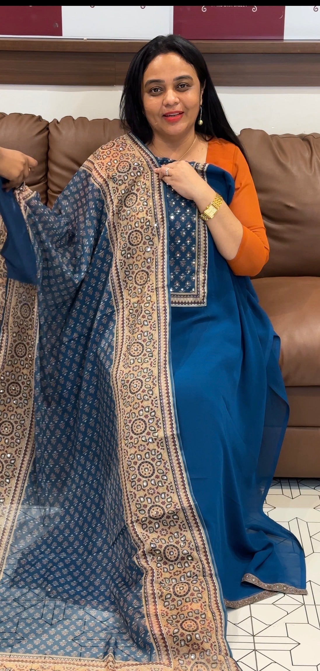 GEORGETTE UNSTITCHED SALWAR SUITS - IHA 35471