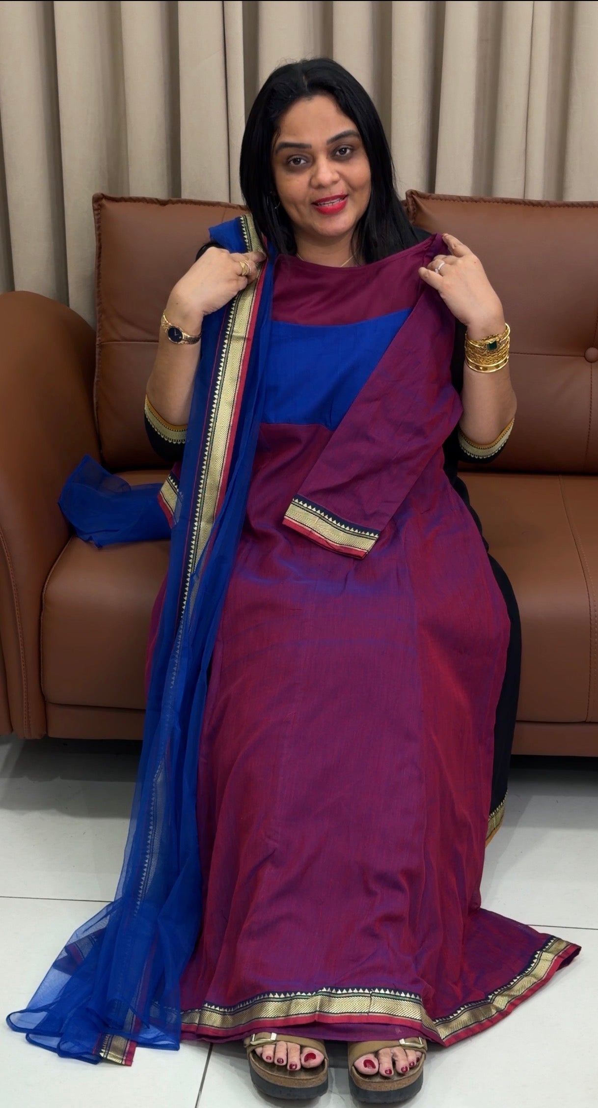 IHA'S IN-HOUSE ANARKALI TOP AND DUPATTA - IHA 33743