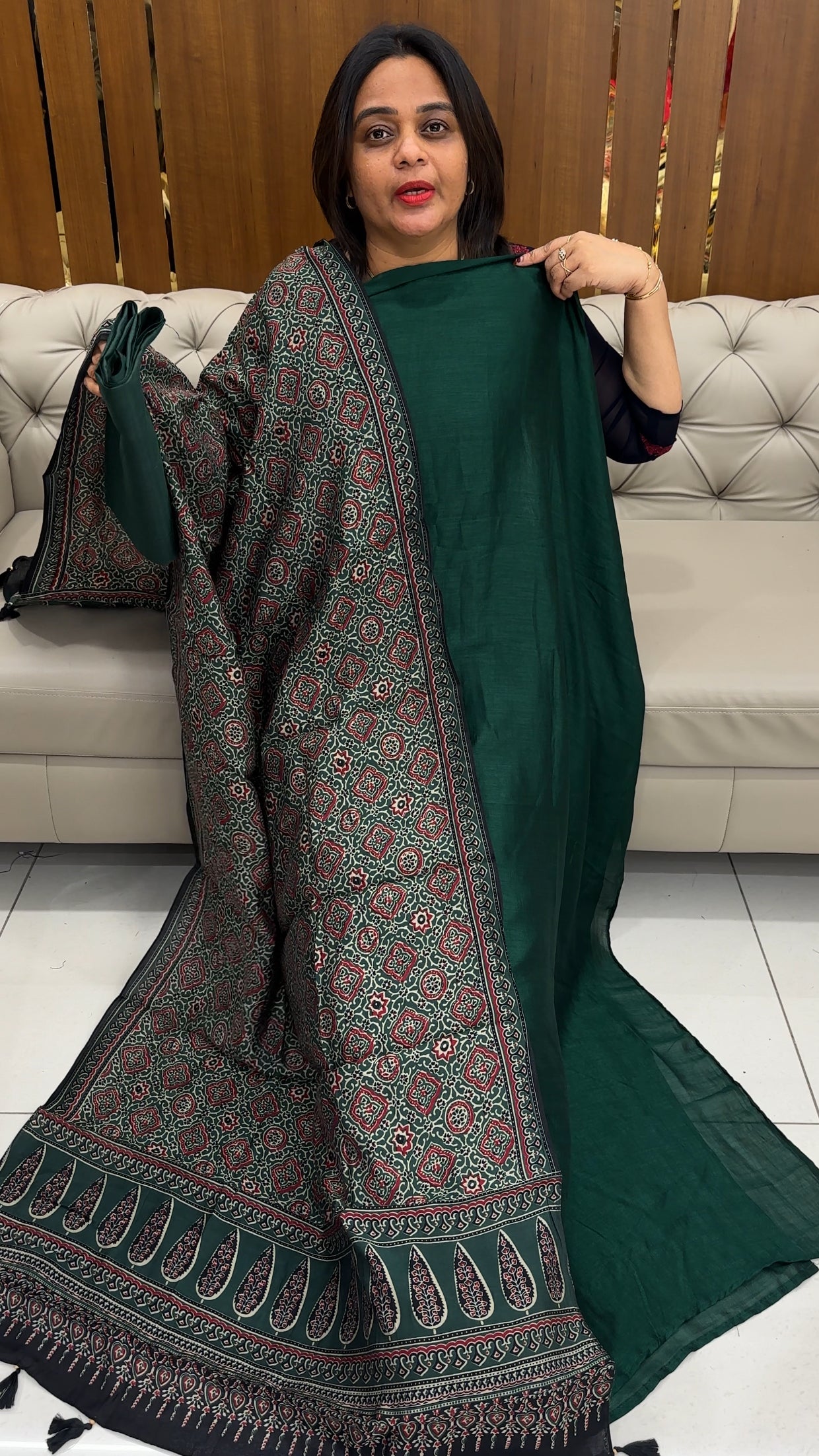 SEMI RAW SILK UNSTITCHED SALWAR SUITS - IHA 26071