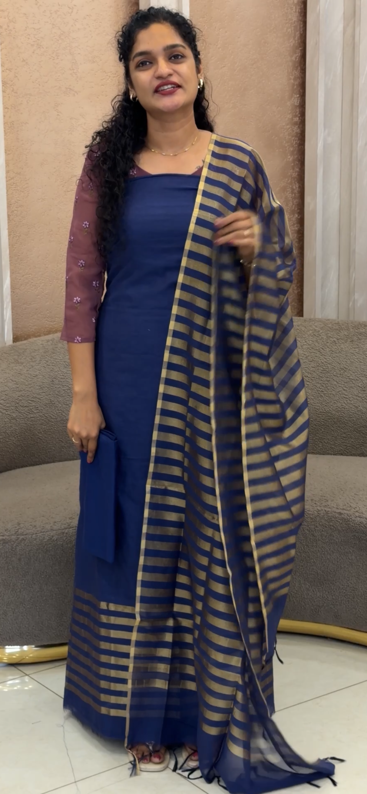 CHANDERI UNSTITCHED SALWAR SUITS  - IHA 33290