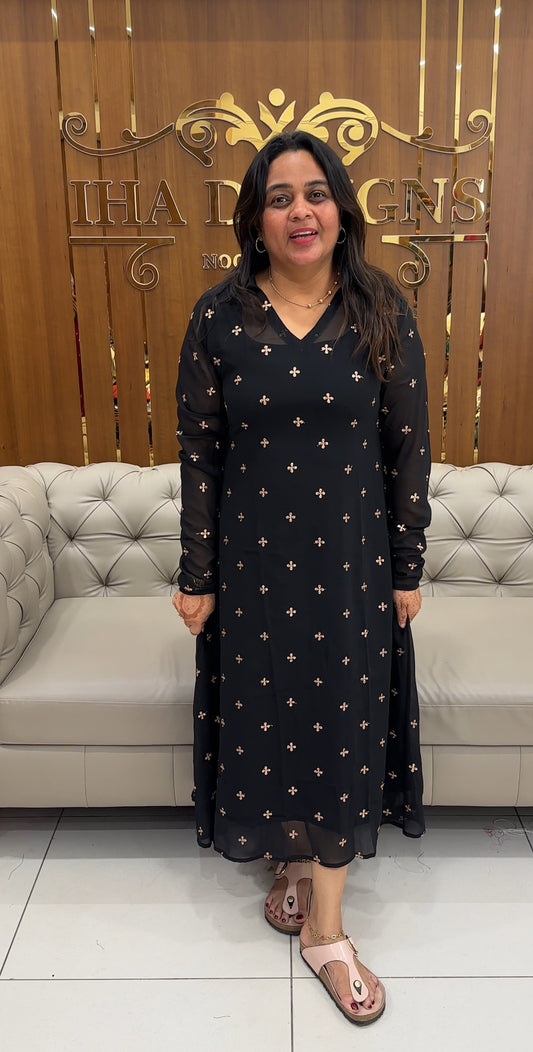 IHA'S IN-HOUSE GEORGETTE ALINE TOPS - IHA 27456