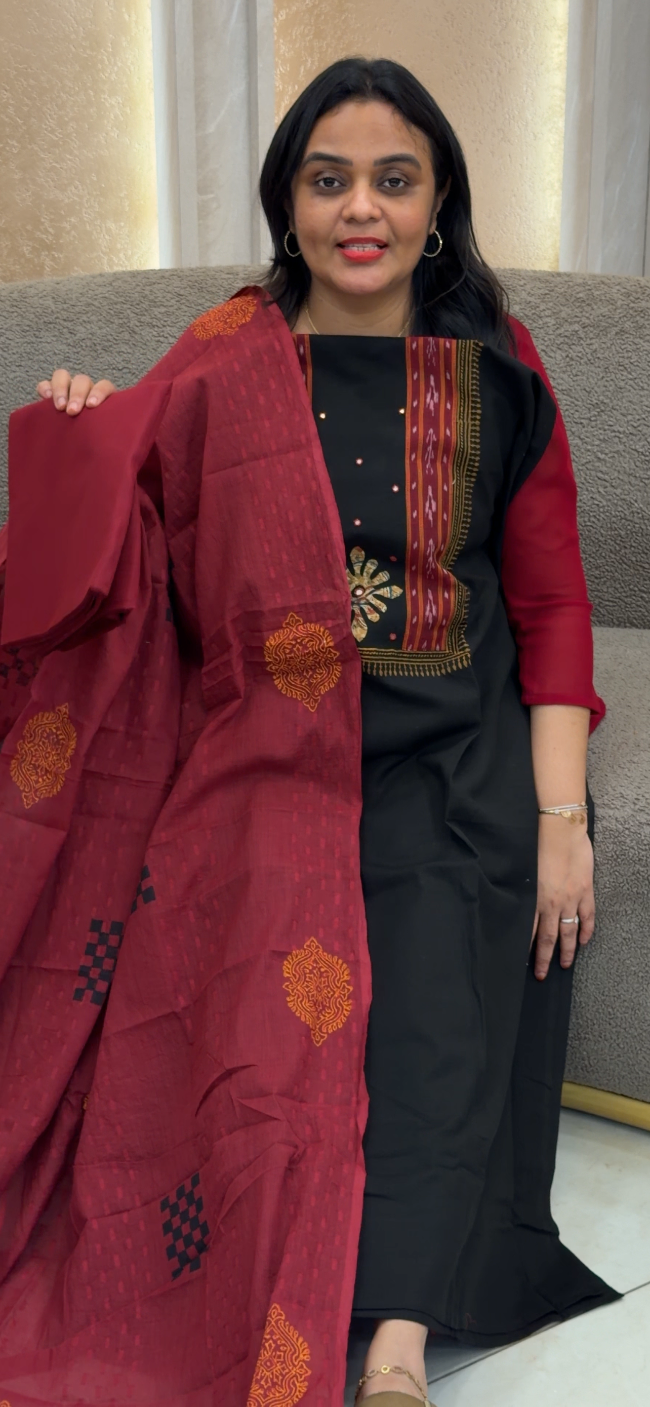 HANDLOOM COTTON UNSTITCHED SALWAR SUITS - IHA 32932