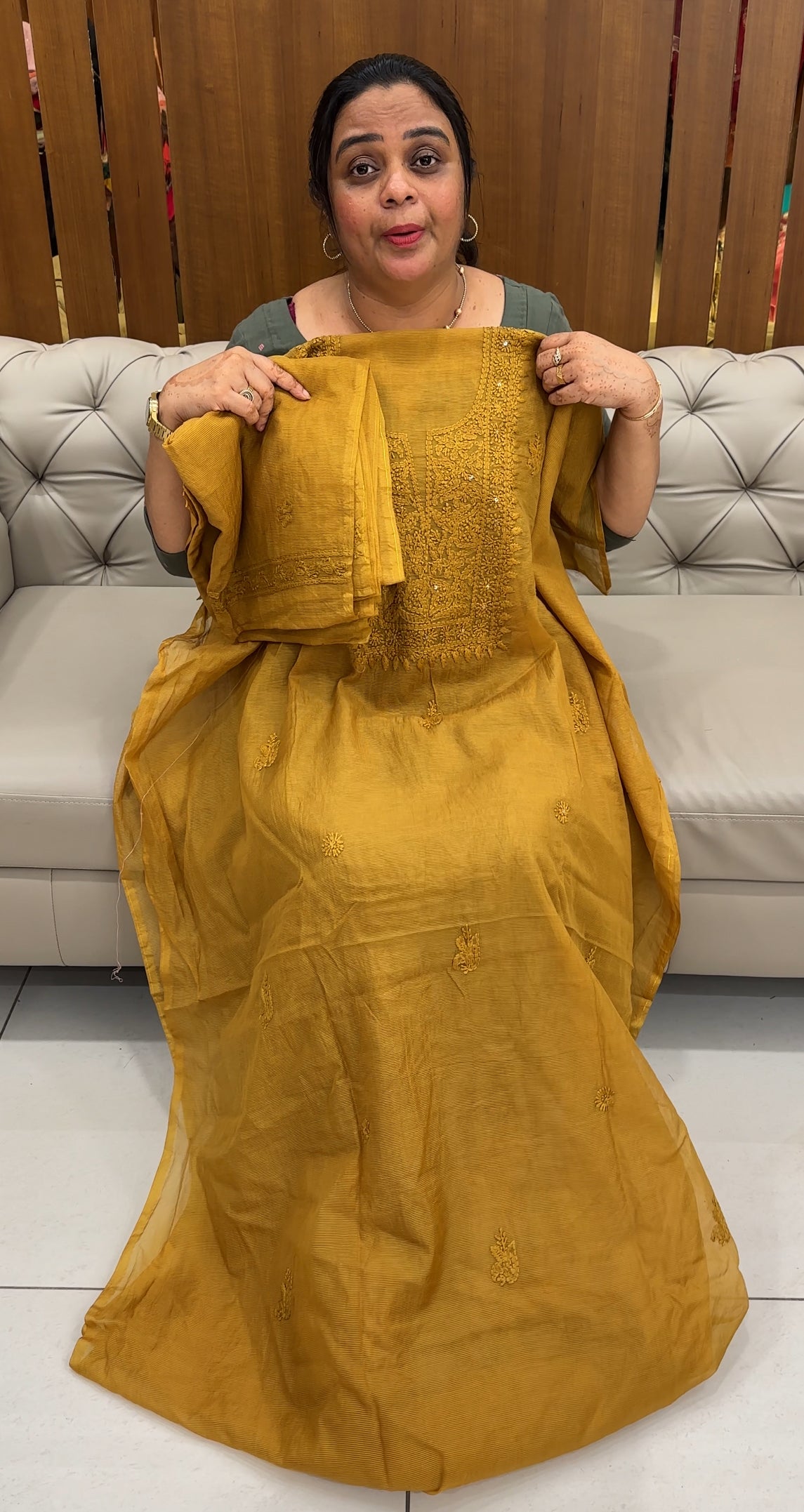 SILK KOTA UNSTITCHED SALWAR SUITS - IHA 27644