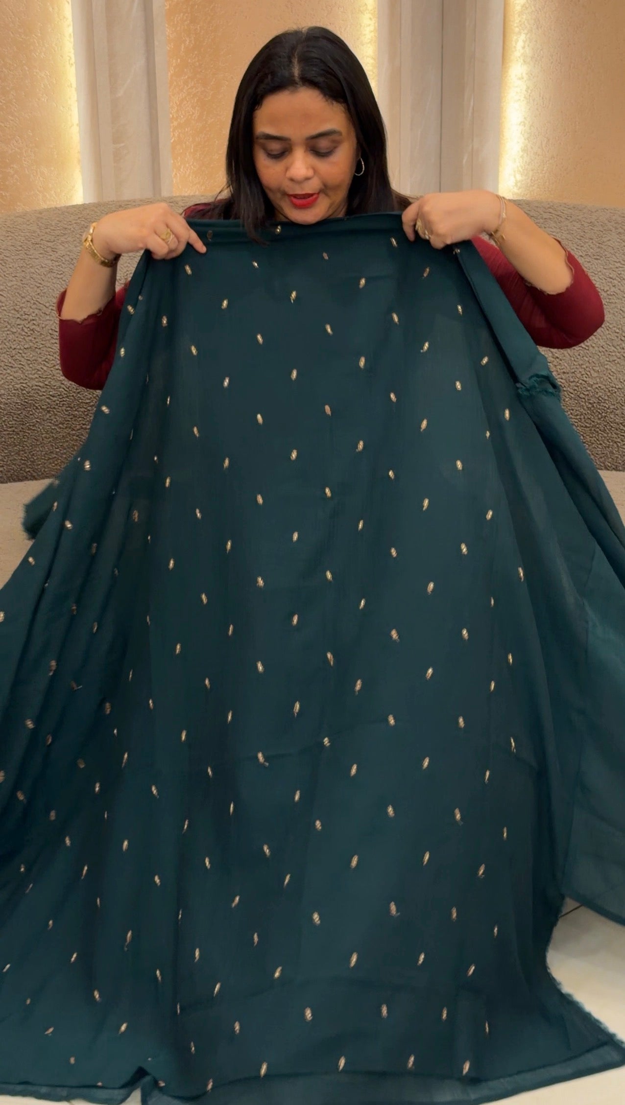 MUL CRUSHED UNSTITCHED SALWAR SUITS - IHA 32840