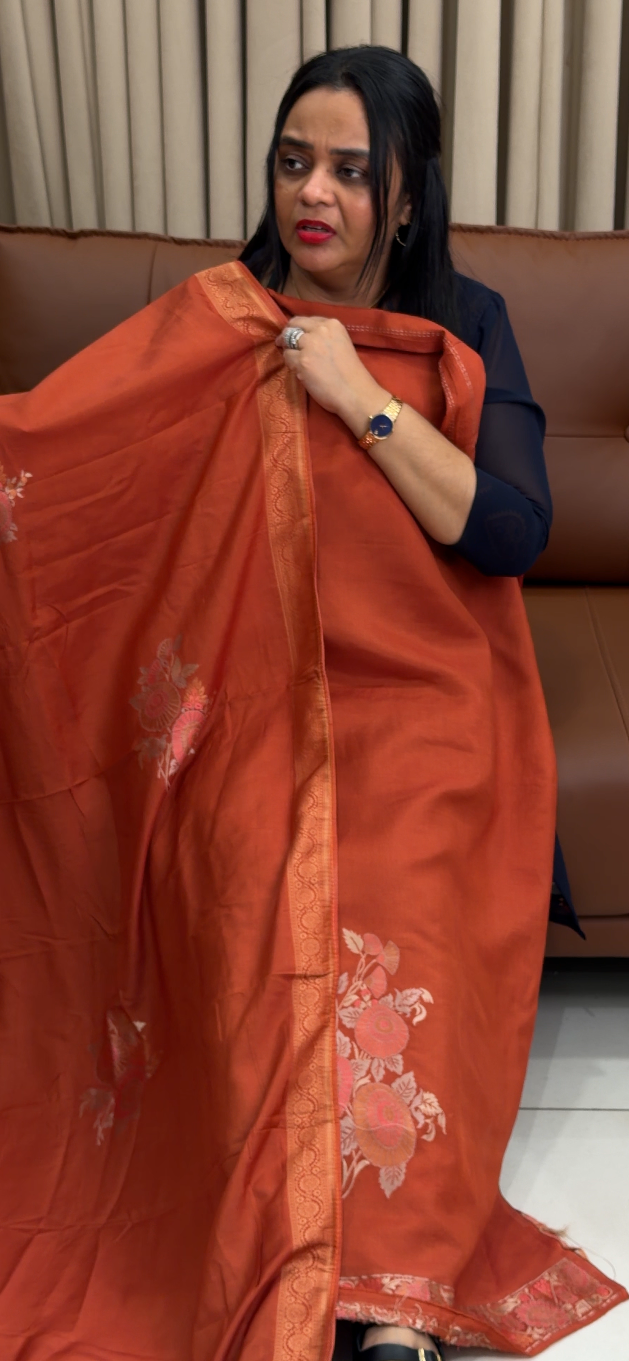 SEMI BANARASI UNSTITCHED SALWAR SUITS - IHA 34677