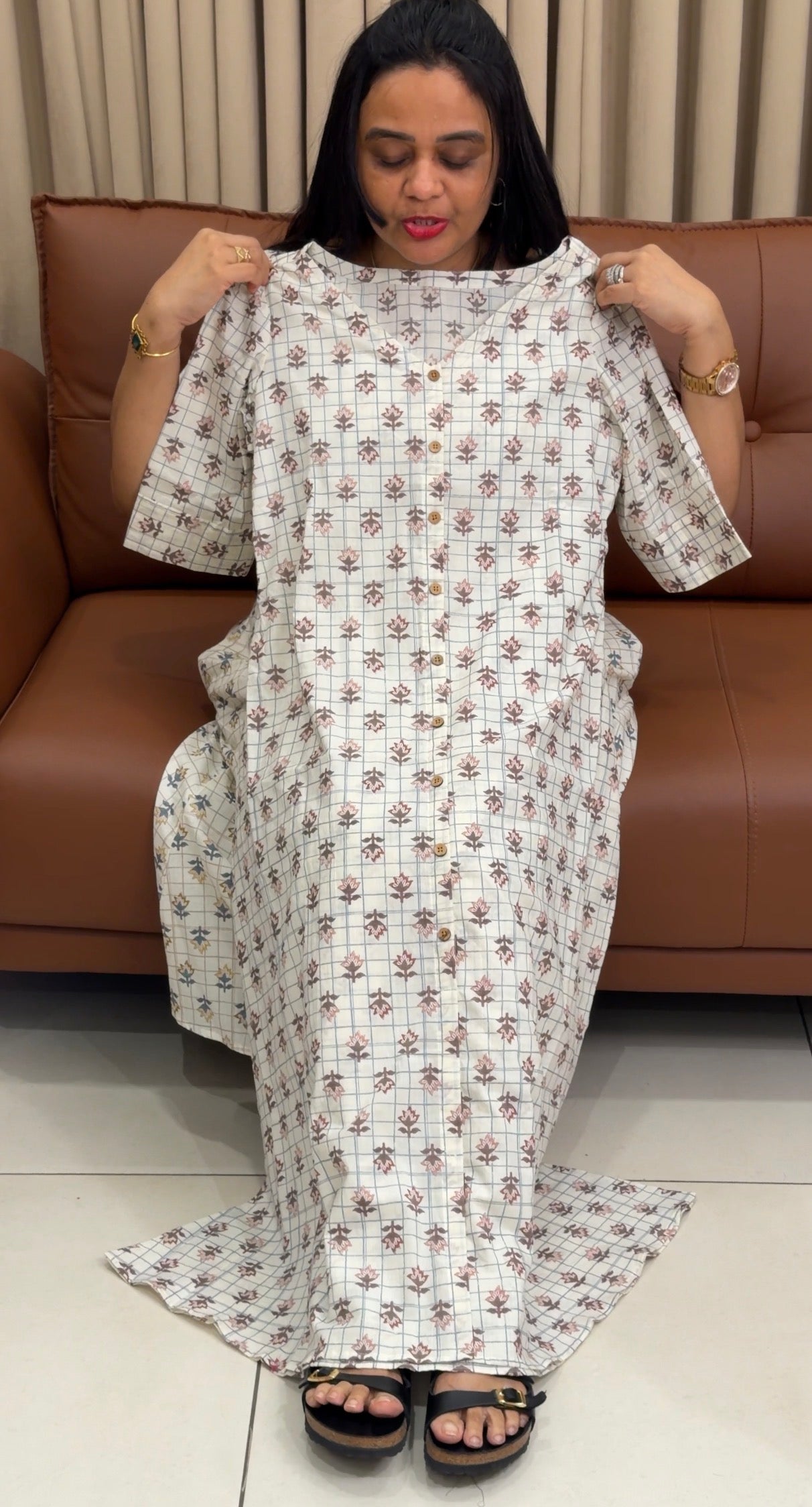 IHA'S IN-HOUSE COTTON PRINTED FROCKS - IHA 34767
